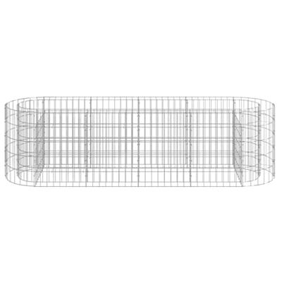 VidaXL Gabion plantenbak verhoogd 190x50x50 cm gegalvaniseerd ijzer