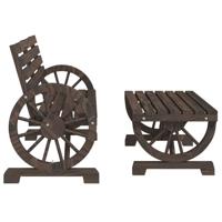 4-delige Loungeset massief vurenhout - thumbnail