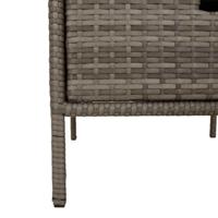 Tuinkast 55x59x80 cm poly rattan grijs - thumbnail