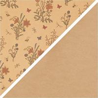 Creativ Company Faux leather papier, b: 49,5 cm, unikleurig,bedrukt, 350 gr, lichtbruin, 1 m/ 1 rol - thumbnail