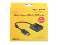 Delock 62607 Adapter DisplayPort 1.2 male > HDMI female 4K Actief zwart - thumbnail