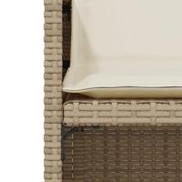 3-delige Bistroset met kussens poly rattan beige - thumbnail