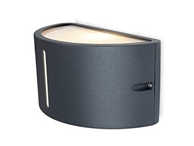 Buitenlamp e27 fitting voordeur donker grijs &apos;Bonn&apos; up down lighter 25 cm