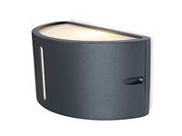 Buitenlamp e27 fitting voordeur donker grijs &apos;Bonn&apos; up down lighter 25 cm - thumbnail