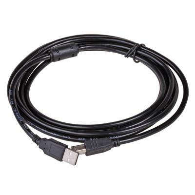 Akyga AK-USB-12 USB-kabel USB 2.0 USB-A stekker, USB-B stekker 3.00 m Zwart