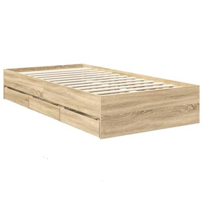 Bedframe met lade Sonoma Eiken 100 x 200 cm Geconstrueerd hout