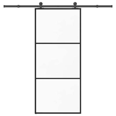 Schuifdeur met beslag 90x205 cm ESG-glas en aluminium