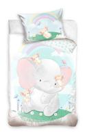 Olifanten BABY Dekbedovertrek - 90 x 120 cm - Katoen - thumbnail