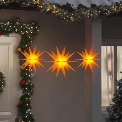 VidaXL Kerstlampen met led's 3 st inklapbaar geel VidaXL Kerstlampen met led's 3 st inklapbaar geel