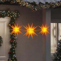 VidaXL Kerstlampen met led's 3 st inklapbaar geel - thumbnail