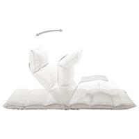 Vloerstoel inklapbaar stof crème - thumbnail