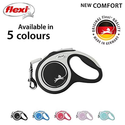Hondenriem Flexi New Comfort Zwart black Maat XS (3 m)
