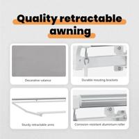 VidaXL Inklapbaar zonnescherm lichtgrijs 400 × 300 cm stof en staal - thumbnail