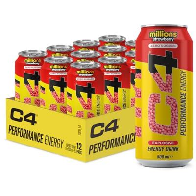 C4 Carbonated 12x 500ml Millions Strawberry - thumbnail