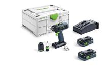 Festool T 18+3 HPC 4,0 I-Plus Accu Schroefboormachine 18V 4.0Ah in Systainer - 576446 - thumbnail