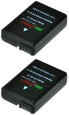 ChiliPower EN-EL14 / EN-EL14a accu voor Nikon - 1250mAh - 2-Pack