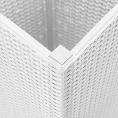 VidaXL Plantenbakken 4 st 32,5x32,5x57 cm polypropeen wit