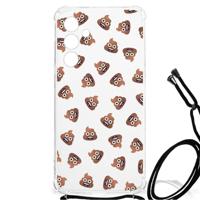 Doorzichtige Silicone Hoesje voor Samsung Galaxy A55 Poep Emojis - thumbnail