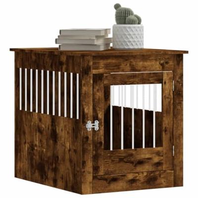 VidaXL Hondenbench 64,5x80x71 cm bewerkt hout gerookt eikenkleurig
