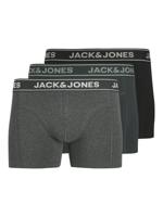 Jack & Jones Jacblack Friday Trunks 3 Pack Boxershorts Dark Grey Melange - thumbnail