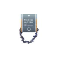 Edelsteen Splitarmband Blauwe Agaat met Uitlegkaart - thumbnail