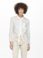 Only Onllecey Ls Knot Shirt Noos Wvn 15195910 Blouse Cloud Dancer - thumbnail