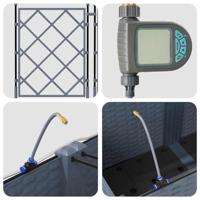 Tuin Bloempot 3 pcs Licht Grijs Staal - thumbnail