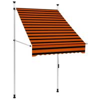 VidaXL Luifel handmatig uittrekbaar 100 cm oranje en bruin - thumbnail