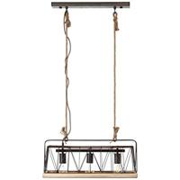Brilliant Narcy 93587/71 Hanglamp LED E27 40 W RVS (geborsteld), Hout - thumbnail