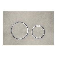Bedieningsplaat Geberit Sigma 50 Round voor 2-toets Spoeling Chroom / Betonlook - thumbnail