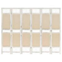 Kamerscherm met 6 panelen 210x165 cm stof crmekleurig - thumbnail