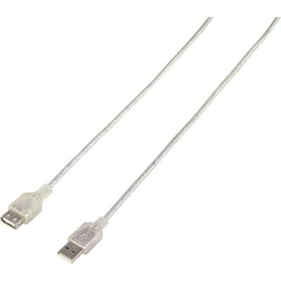 Renkforce RF-4737362 USB-kabel USB 2.0 USB-A stekker 1.80 m Doorzichtig