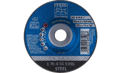 PFERD TOOLS 62207626 E 70-6 SG STEEL/10,0 Afbraamschijf gebogen Diameter 70 mm Boordiameter 10 mm Staal 10 stuk(s)