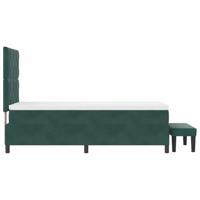 Boxspring bed met matras Donkergroen 100 x 200 cm Fluweel - thumbnail