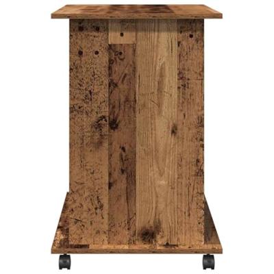 Computerbureau 80x50x75 cm bewerkt hout oud houtkleurig - thumbnail