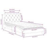 Bed met matras fluweel donkergroen 100x200 cm - thumbnail