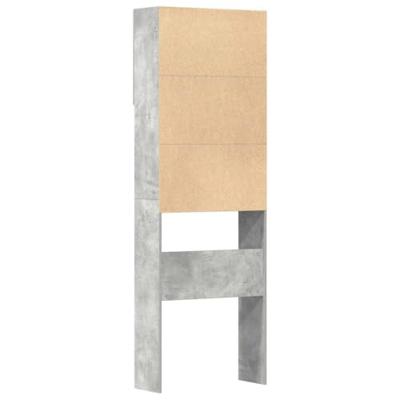 Wasmachinekast 64x24x190 cm bewerkt hout betongrijs