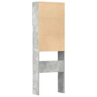 Wasmachinekast 64x24x190 cm bewerkt hout betongrijs - thumbnail