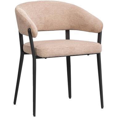 Eetkamerstoel Liv - stof - roze