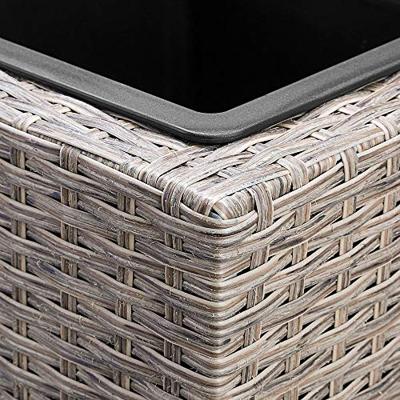 Polyrattan Bloembak 3 delig Creme 83x30,5x60cm