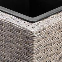 Polyrattan Bloembak 3 delig Creme 83x30,5x60cm - thumbnail