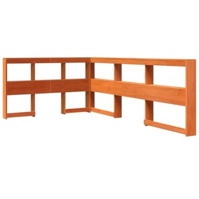 Bed met boekenkast zonder matras grenenhout wasbruin 120x190 cm Bed met boekenkast zonder matras grenenhout wasbruin 120x190 cm