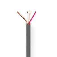 Nedis COTR15010GY100 Microfoonkabel 2x 0.23 Mm&sup2; Koper 100.0 M Rond Pvc Donkergrijs Rol - thumbnail