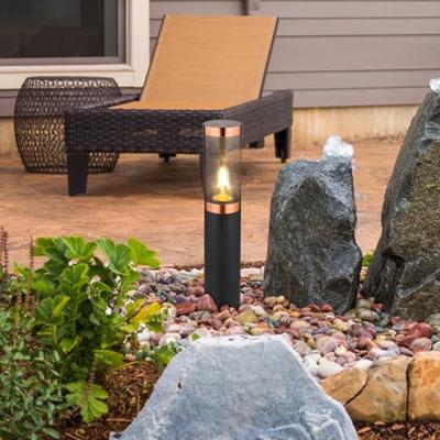 Globo Zwart met roodkoperen terraslampBoston - 3158BC