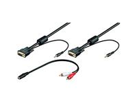 Goobay 93969 Full HD SVGA-monitorkabel met audiokabel, 3 m lengte - thumbnail
