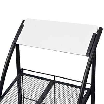 Tijdschriftenrek zwart en wit 47x40x134 cm A4 - thumbnail