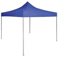 VidaXL Partytent professioneel inklapbaar 2x2 m staal blauw - thumbnail