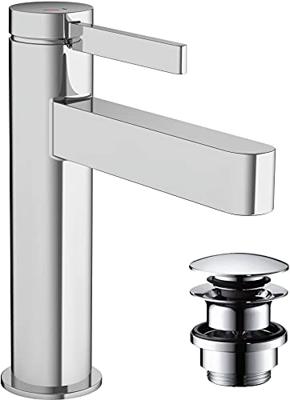 Wastafelmengkraan Finoris HansGrohe Eengreeps 110 CoolStart met PushOpen Waste Chroom