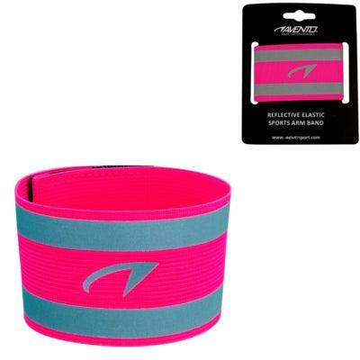 Avento sportarmband reflecterend neon roze one size | 20 stuks