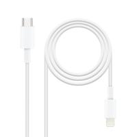NANOCABLE 10.10.0600 Lightning op USB-C, wit, 50 cm - thumbnail